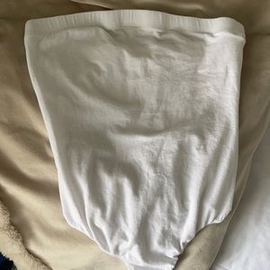 White tube top bodysuit